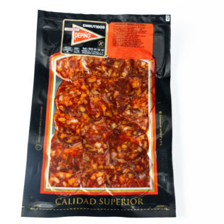 Sobre lonchas de Chorizo ibérico cebo