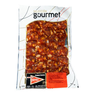 Sobre lonchas de Chorizo ibérico bellota